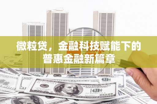 曹妃甸微粒贷，金融科技赋能下的普惠金融新篇章