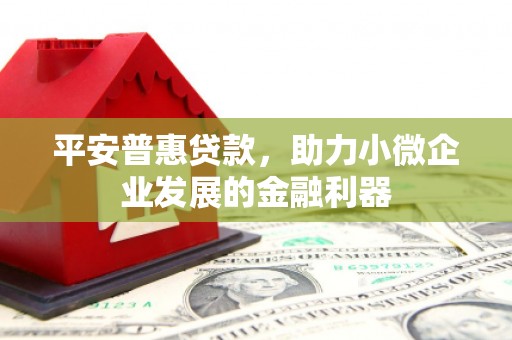 曹妃甸平安普惠贷款，助力小微企业发展的金融利器