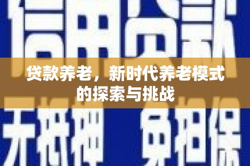曹妃甸贷款养老，新时代养老模式的探索与挑战