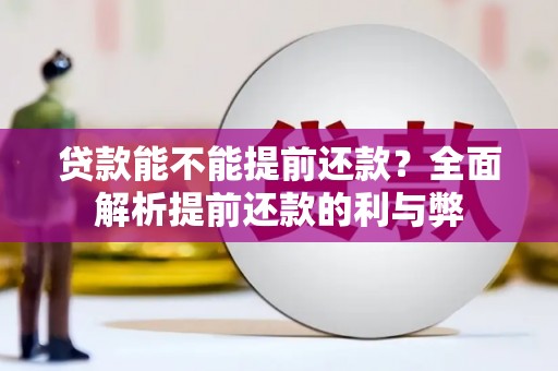 曹妃甸贷款能不能提前还款？全面解析提前还款的利与弊