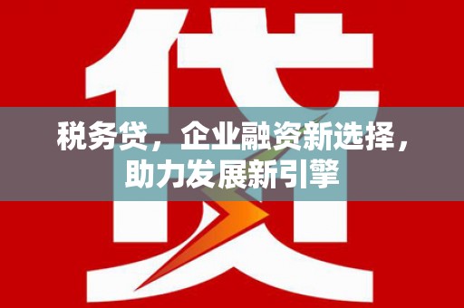曹妃甸税务贷，企业融资新选择，助力发展新引擎