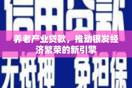 曹妃甸养老产业贷款，推动银发经济繁荣的新引擎