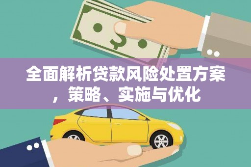 曹妃甸全面解析贷款风险处置方案，策略、实施与优化