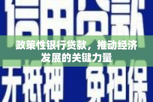 曹妃甸政策性银行贷款，推动经济发展的关键力量