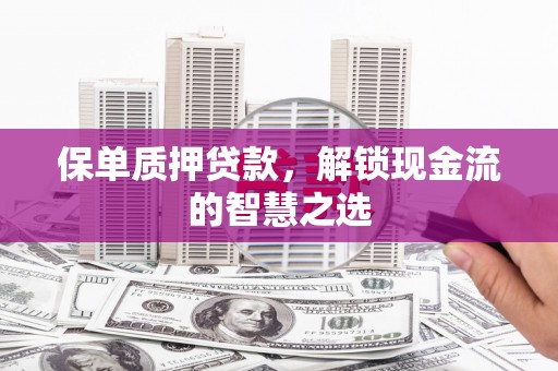 曹妃甸保单质押贷款，解锁现金流的智慧之选