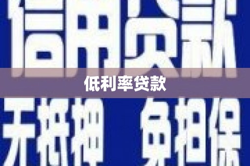 曹妃甸低利率贷款