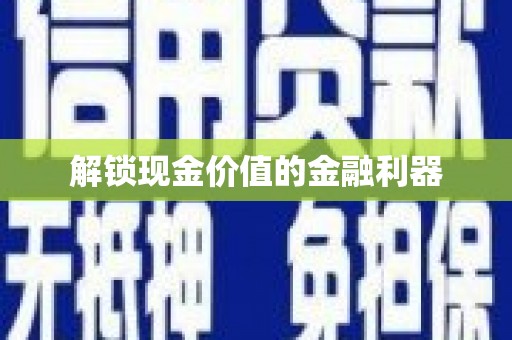 曹妃甸解锁现金价值的金融利器