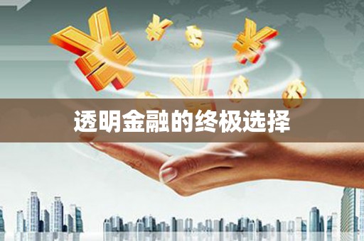 曹妃甸透明金融的终极选择