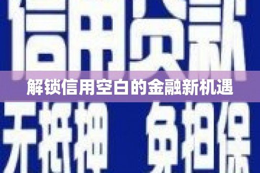 曹妃甸解锁信用空白的金融新机遇