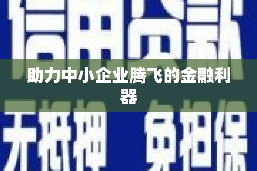 曹妃甸助力中小企业腾飞的金融利器