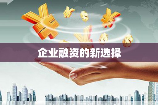 曹妃甸企业融资的新选择